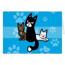 Cat Trio Greeting Cards