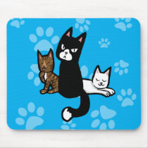 Cat Trio Mousemat