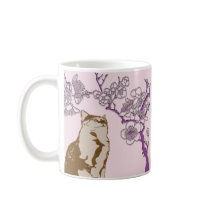Cat Under The Cherry Blossom Tree Mug