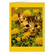 Cat Vintage Card