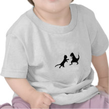 cat vs t-rex tee shirt