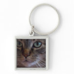 Cat Wait to See You  Square Keychain