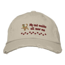 Cat Walk Embroidered Baseball Cap