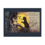 Cat Warning Owl Vintage  Halloween Postcard