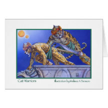 Cat Warriors Greeting Card