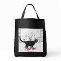 Cat wearing red sneakers bags