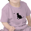 Cat with Butterfly Infant Shirt- Pink