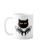 cat with fish bone icon mugs