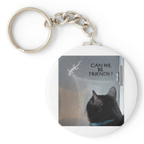 CAT WITH GECKO KEY CHAINS