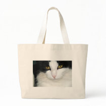 Cat with Golden Eyes Canvas Bag
