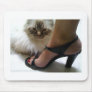 cat with sexy heel 2 mousepad