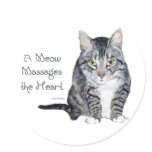Cat Words of Wisdom - Meow Round Sticker