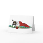 Catahoula puppy in stocking Christmas Card