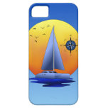 Catamaran Sailboat And Compass Rose iPhone 5 Case