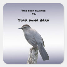 Catbird Bookplate Stickers