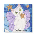 Catch a falling star square magnet