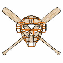 catchers mask and bats baseball icon acrylic cut out