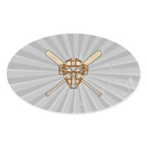 catchers mask and bats baseball icon stickers