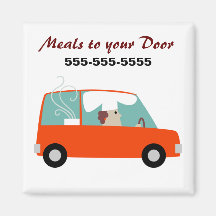 Catering Delivery Business Fridge Magnet