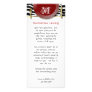 Catering Rack Card Zebra Print Cutlery Red