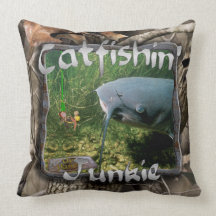 Catfishin' Junkie Pillow