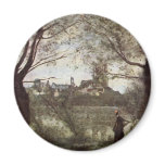 Cathedral Of Mantes By Corot Jean-Baptiste-Camille magnets