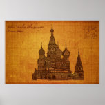 Cathedrals: Sobor Vasilia Blazhennogo, Moscow posters