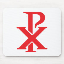 Catholic Chi Rho Mouse Pads