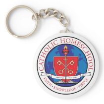Catholic Homeschool Crest Key Chain