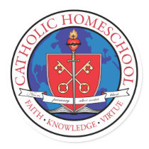 Catholic Homeschool Crest Sticker Sheet