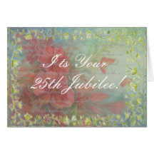 Catholic Nun 25th Jubilee Card