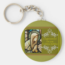 Catholic Nun "Golden Jubilee" Cards & Gifts Key Chain
