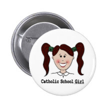 Catholic School Girl ~ Ciara Pinback Button