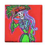 Catrina Corazon Verde magnets
