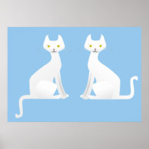 cats 50'd retro style poster FROM 14.95