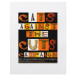 Cats against the Cuts Campaign flyers