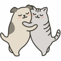Cats and Dogs, Hug It Out! Photo Cutout