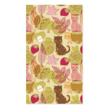 Cats and fruit business cards