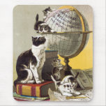 Cats and  Globe Mouse Pads