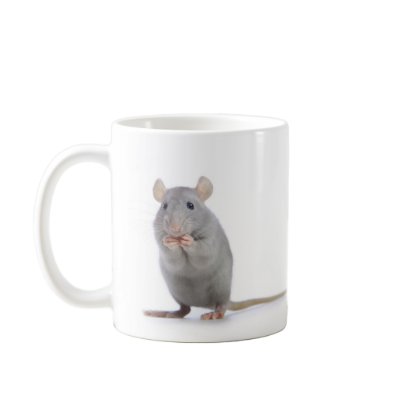 cats and rat coffee mug by natou98