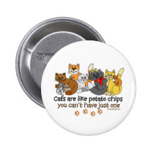Cats are like potato chips pins