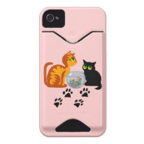 Cats At Play Iphone 4 Id Case