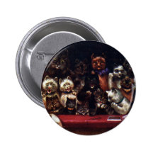 Cats at the Theatre for Christmas Buttons