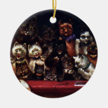 Cats at the Theatre for Christmas Louis Wain Christmas Tree Ornament