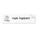 Cats (b-sticker) bumper stickers