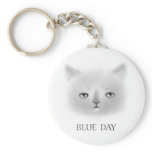 Cat's Blue Day Keychain