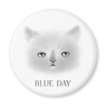 Cat's Blue Day Magnet