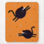 cats chasing flies - mouse pads mousepads