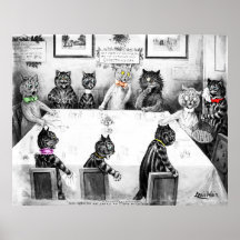 Cats Christmas Catastrophe by Louis Wain Posters