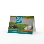 Cats Found Jesus Funny Card